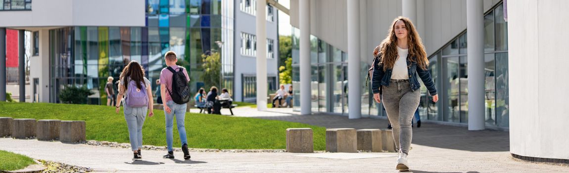 Student walking on Blanchardstown Campus