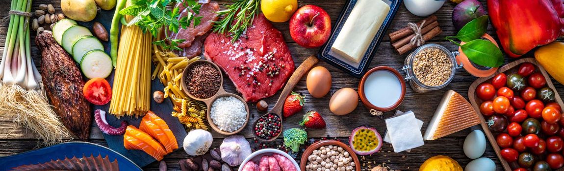 Table full of healthy food