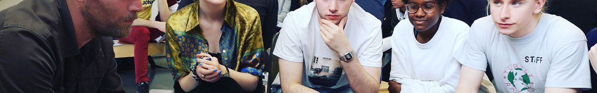 Students studying in class