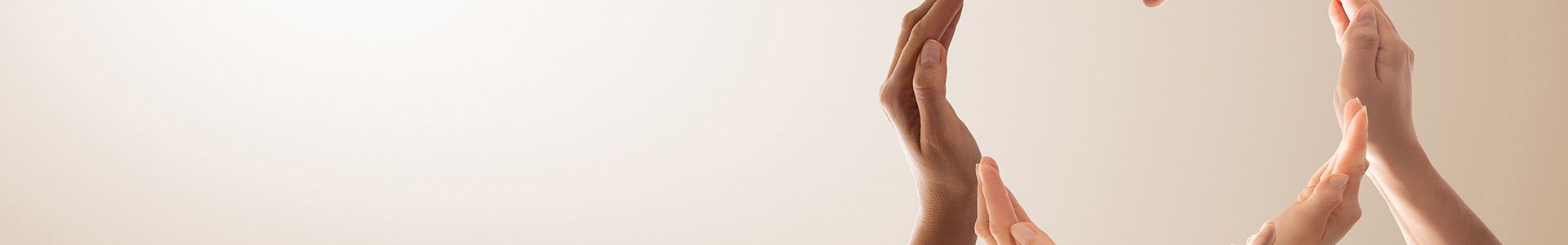 hands linking making a heart