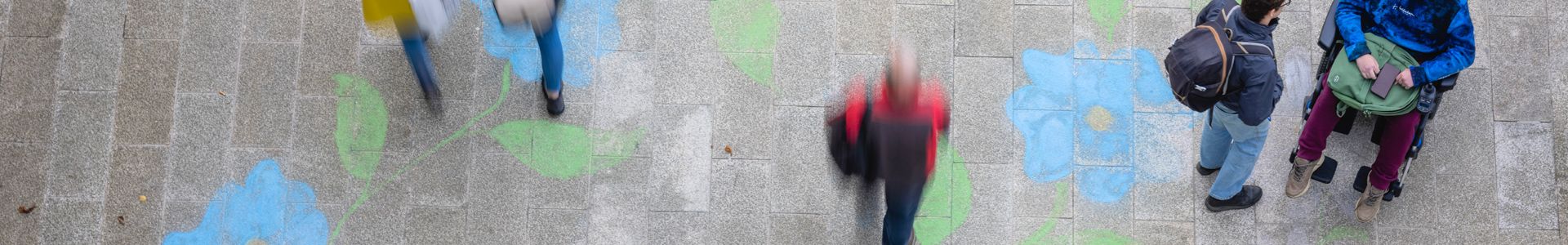 east quad entrance birds eye view