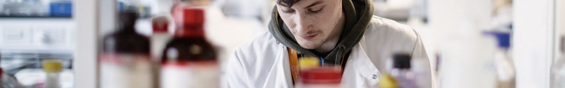 Student working in a class