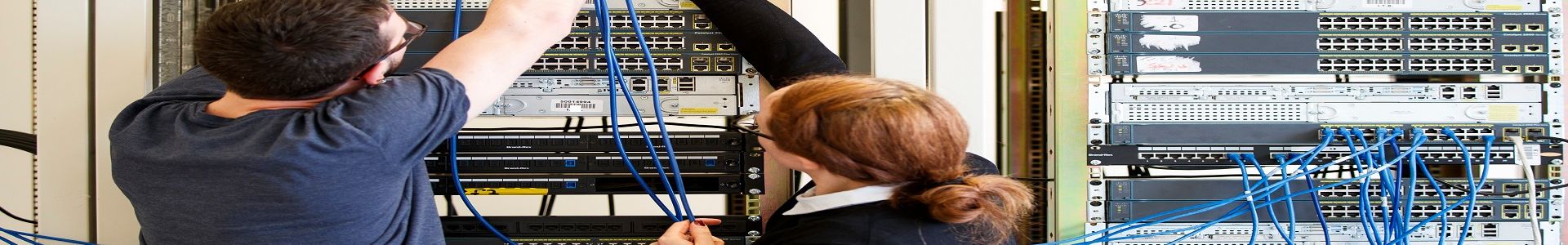 Technicians with data router