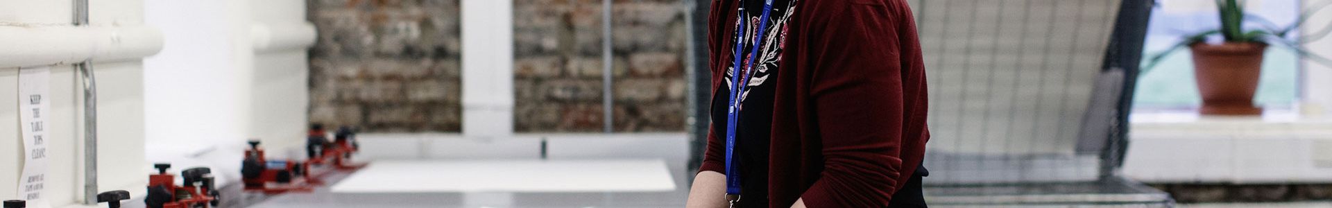  Visual Communication student working in class