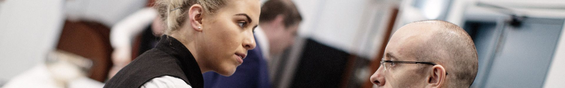 Staff at an event