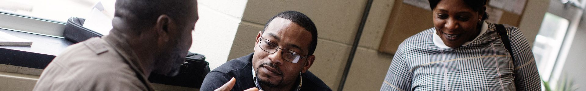 Students studying in class