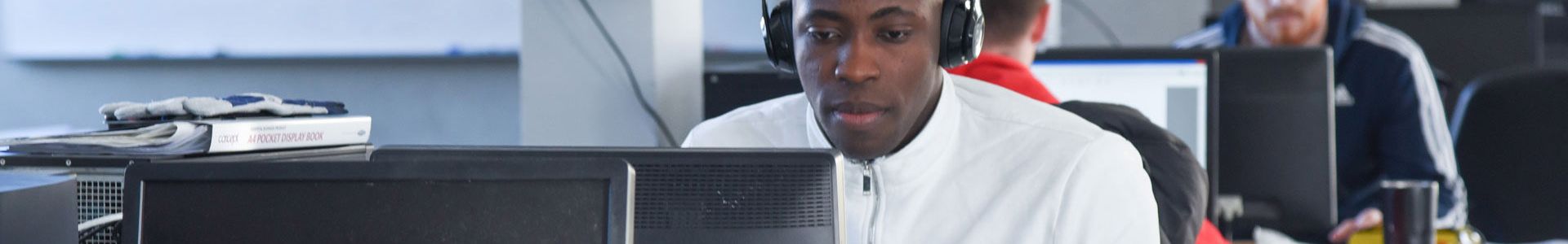 Students studying in class