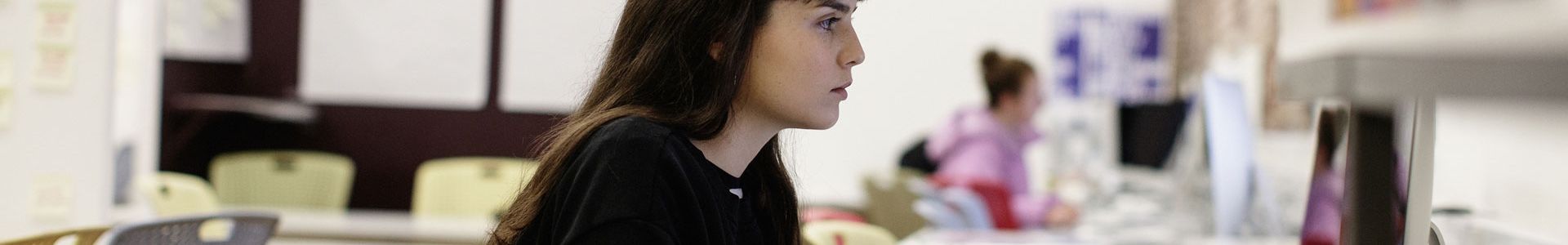 Student working on computer