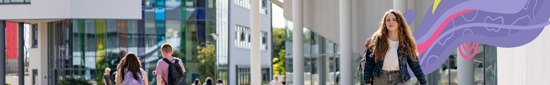 student walking on Blanchardstown Campus