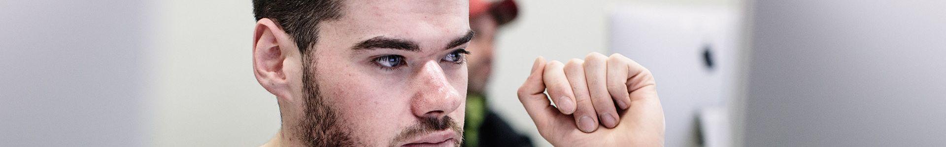 Student studying in class