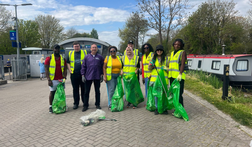 Volunteers gathered at the Royal Canal in Dublin 15 for a clean-up event