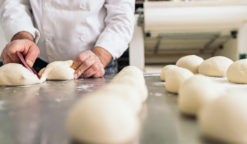 baker working at kitchen