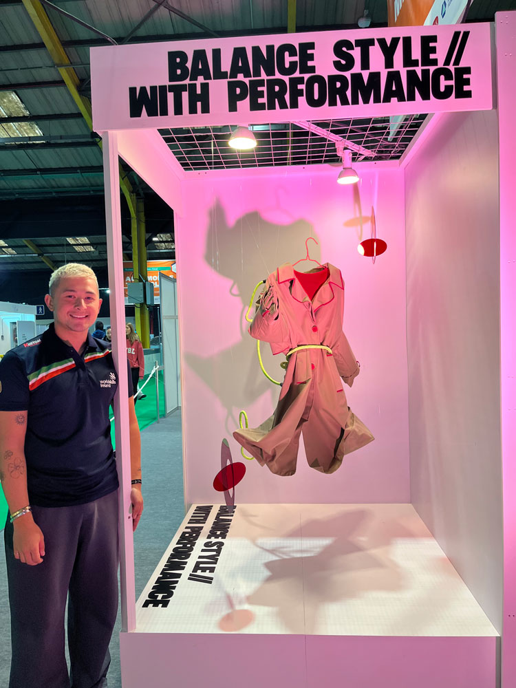 Worldskills 2026, student with display