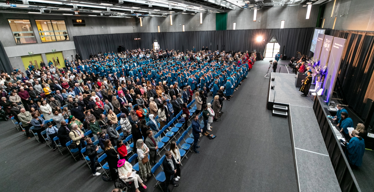 Tallaght Sport Hall- Event Space Transformed for Graduation
