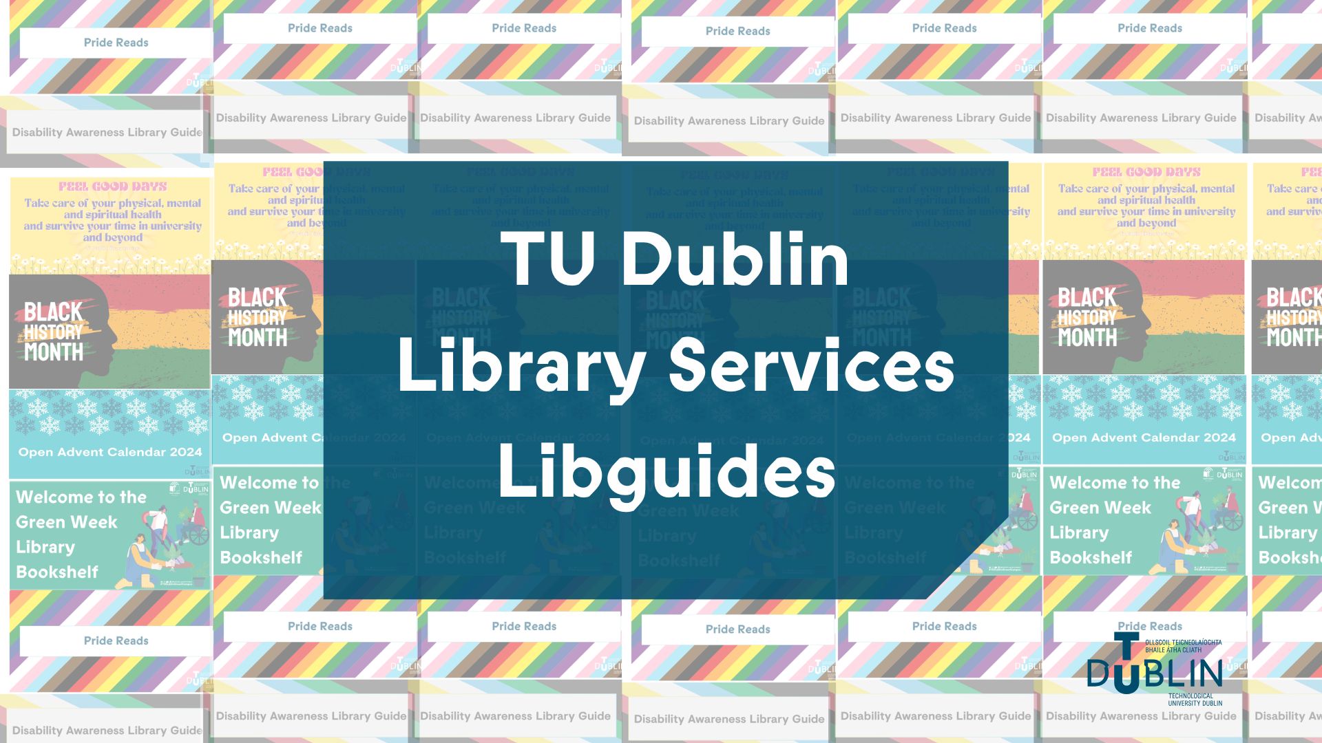 A compilation of banner images from each featured LibGuide in the article