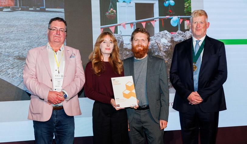 Laura Carroll and Ciarán Molumby with their RIAI awards