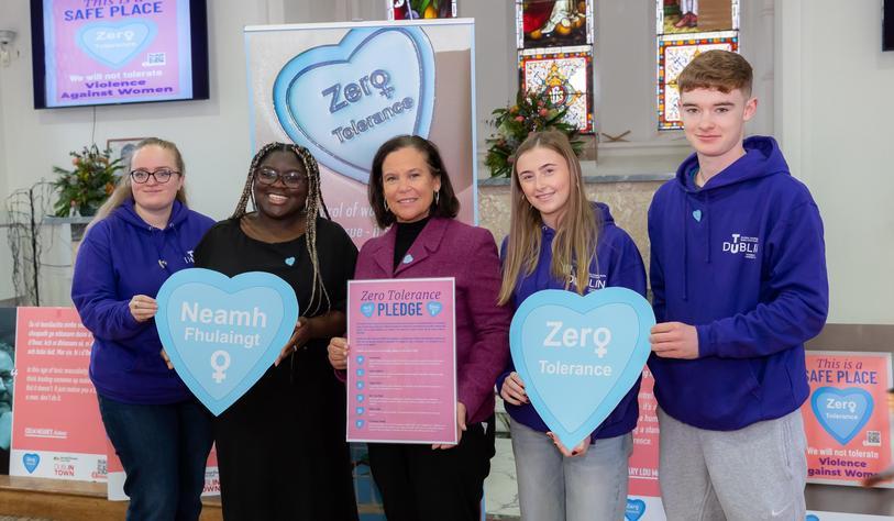 Mary Lou McDonald TD with Speak Out Student Ambassadors