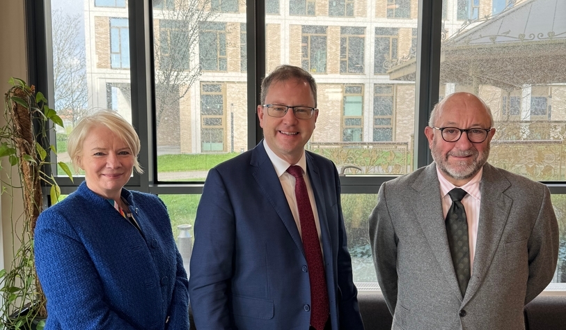 Dr Deirdre Lillis, and Chair of the TU Dublin Governing Body, Gerard Howlin, were pleased to welcome the Minister for Further and Higher Education, Research, Innovation and Science, James Lawless