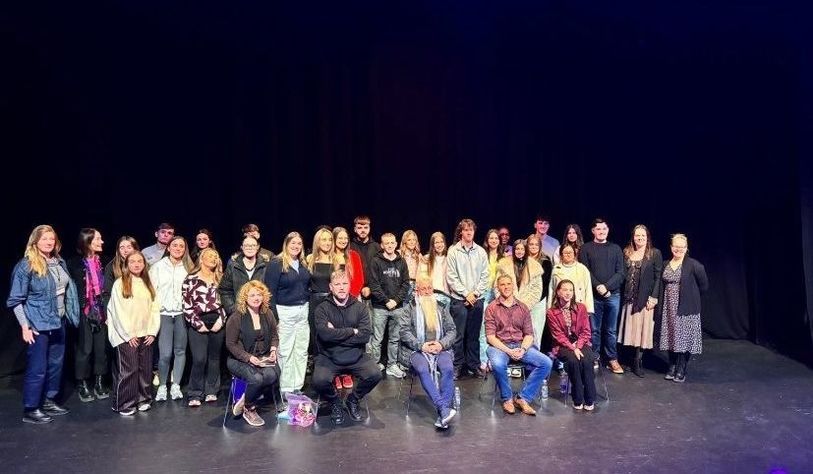 Students, lecturers, John Connors and the panel