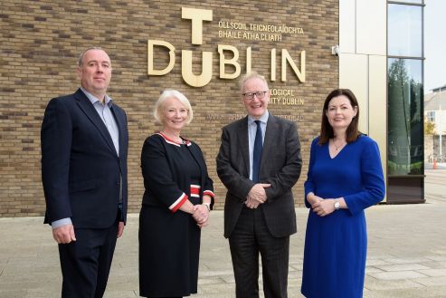 Minister of State Frank Feighan, President Deirdre Lillis with Robert Moore and Claire Erikkson from Build Digital