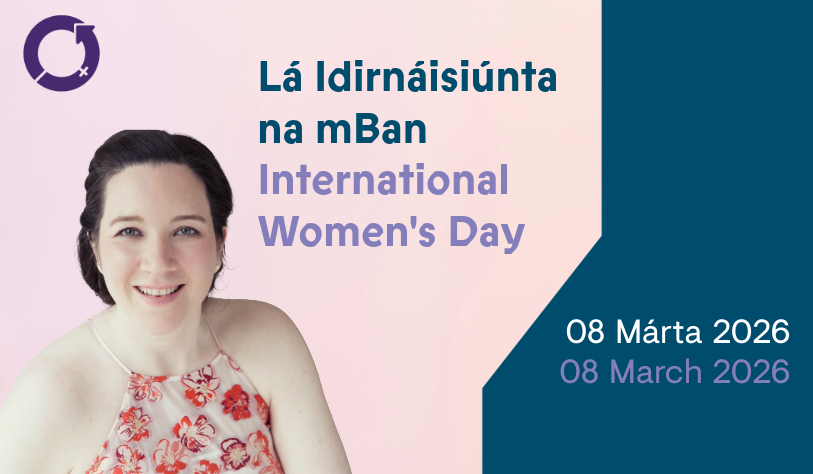 Smiling woman in a floral top on a pastel background. Text reads 