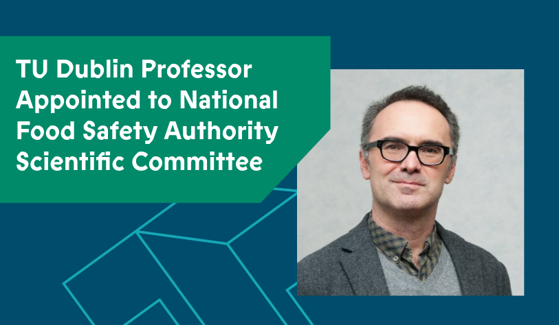 Portrait of a man in glasses and a blazer on the right. Text on the left reads: 