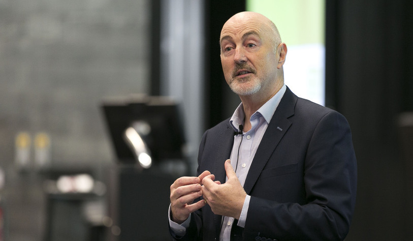 Photo of Prof Thomas Cooney delivering a lecture